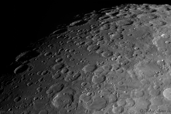 Southern craterfield of the waning Moon
