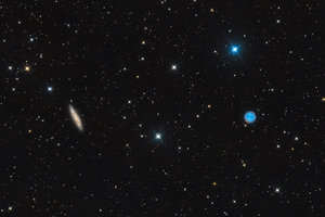 Szörfdeszka galaxis és Bagoly-köd (M108-M97)