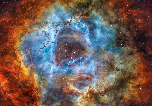 Rozetta-köd az NGC2244 nyílt csillaghalmazzal