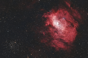 A Buborék-köd és az M52 csillaghalmaz