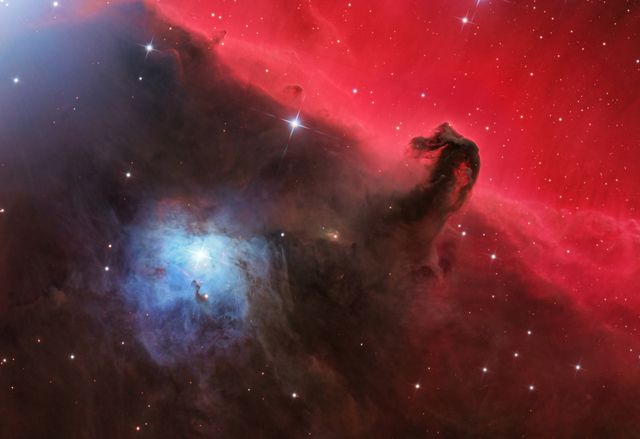 Lófej-köd és NGC 2023 köd.