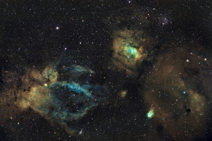 SH2-157, NGC 7635 és környéke