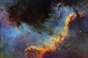 Kozmikus fal az Észak-Amerika köd peremén (NGC 7000 részlet)
