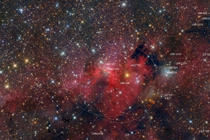 Sh2-155 - Csillagmezős úton a Barlang-köd felé Annotated