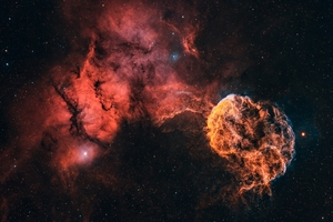 A Medúza-köd (IC 443) egyedi színvilágban