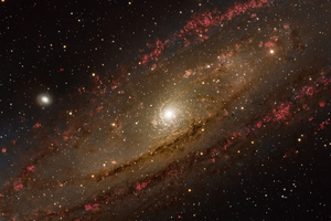 Az Androméda-galaxis magja és Ha régiói