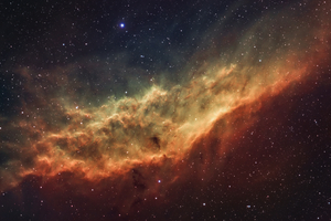 Kalifornia-köd (NGC 1499): Lángoló csatamezők az égbolt peremén - SHO