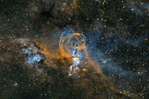 NGC 3576 Szabadság-szobor az égen!