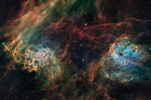 Flaming Star nebula régiója