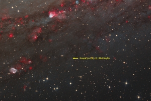 Kvazár 12.1 milliárd fényévre z=3.9 vöröseltolódás (SDSS J004025.30+410734.2)