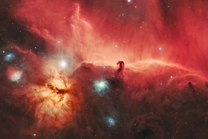 IC 434 és NGC 2024 – Lófej- és Láng-köd a Bükki Csillagdánál - Szűkebb vágás