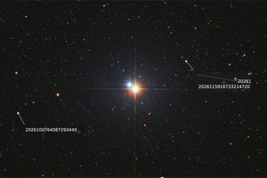 Albireo (β Cygni) és 2 ismeretlen hotpixel