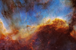 Cygnus Wall (NGC 7000) - Közeli részlet