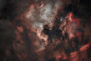 Cygnus részlet -NGC7000 - IC5067 - IC5070 - csillagok nélkül