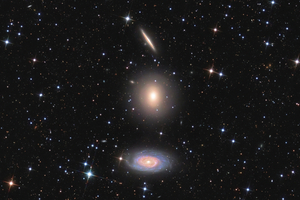 Draco Triplet: NGC 5981, NGC 5982, NGC 5985.
