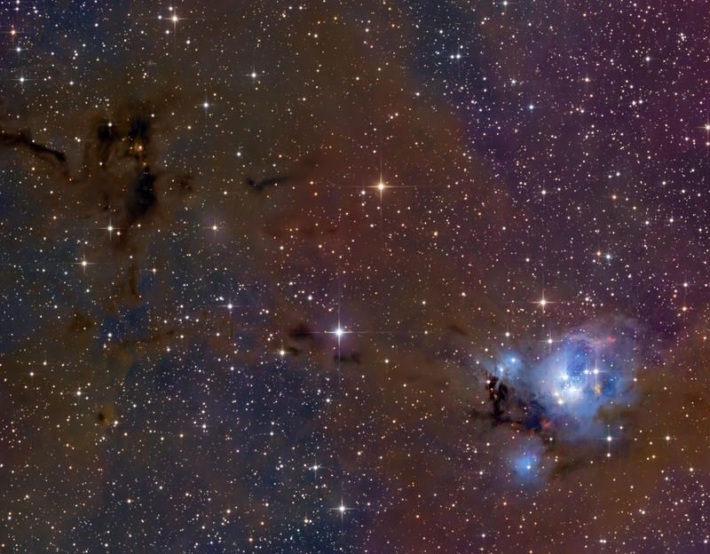 Porból formálódó fények - NGC 7129 és környezete