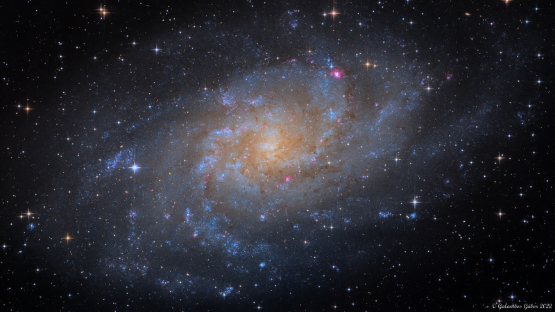 M 33, NGC 598, Triangulum galaxis újra feldolgozva