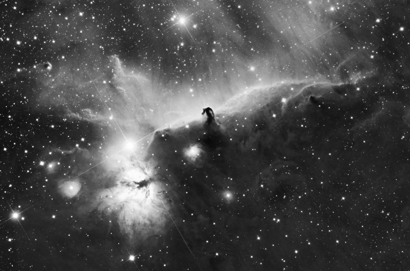 IC 434 fekete fehér feldolgozás