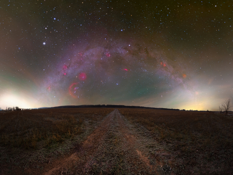 Téli tejút a mezőn