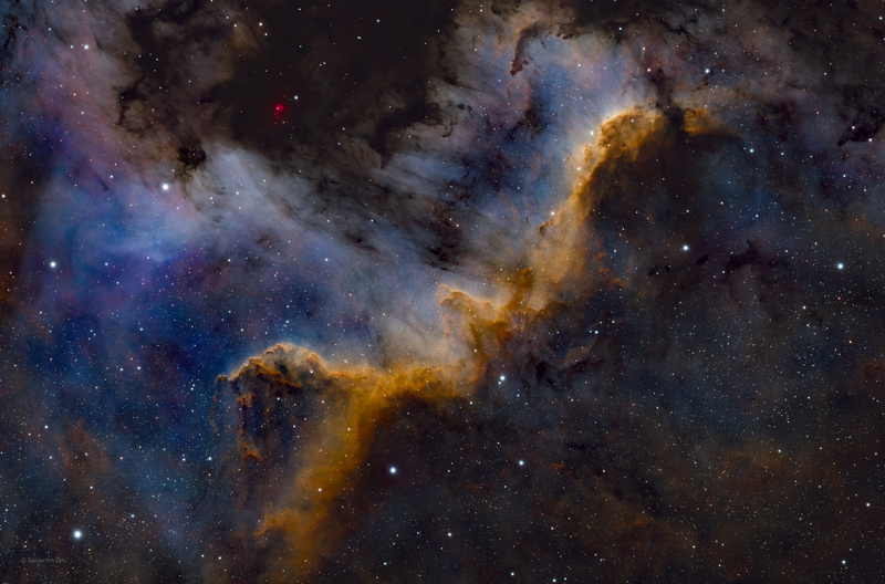 NGC7000 (Észak-Amerika-köd) Cygnus wall_SHO_crop