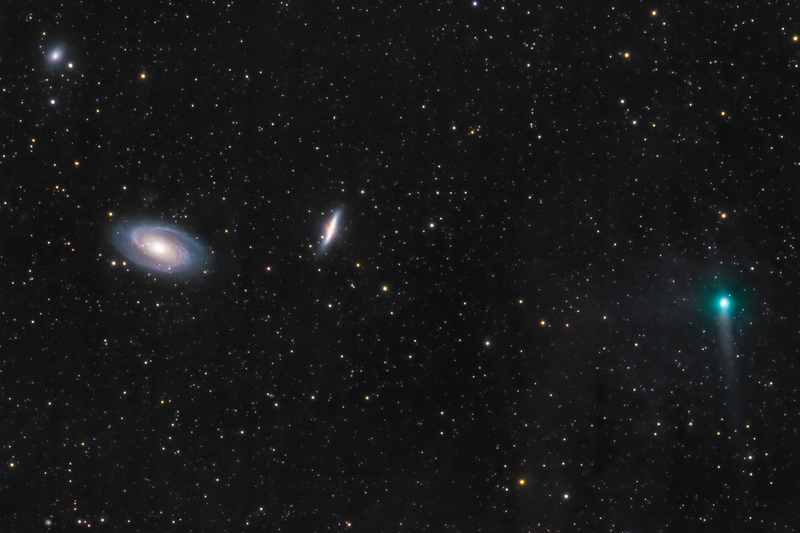 A C/2017 T2 (PANSTARRS) üstökös és az M81/82 galaxispáros