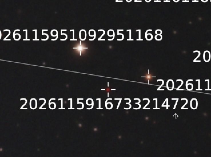 Albireo (β Cygni) és 2 ismeretlen hotpixel