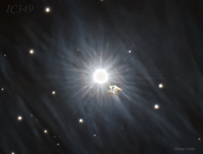 IC 349, Barnard Merope-köd a Plejádok- csillag-halmazban 