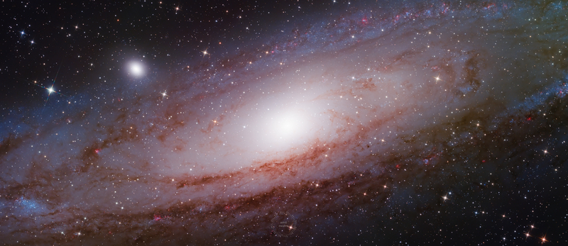 M31 - Andromeda-galaxis (panoramic perspective)