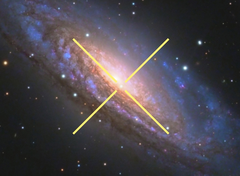 NGC7331 galaxis és egy szupernóva üzenete a multból.