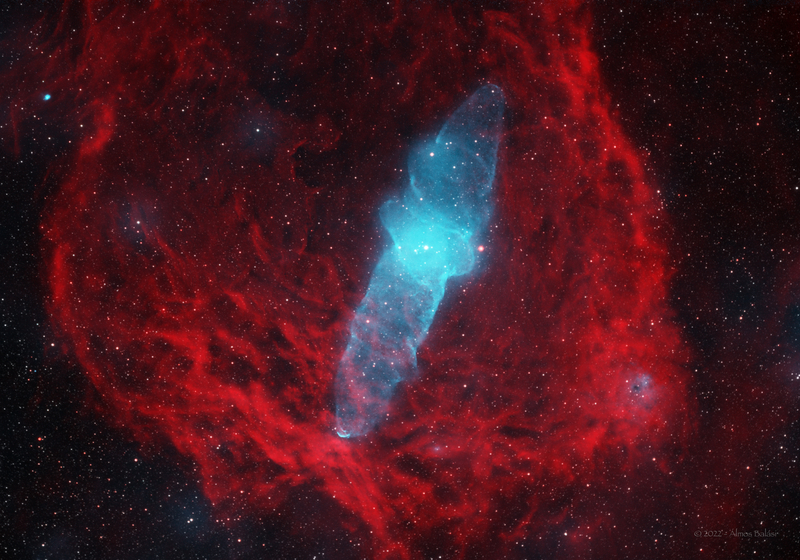 SH2-129 és OU4 (HOO-RGB csillagokkal)