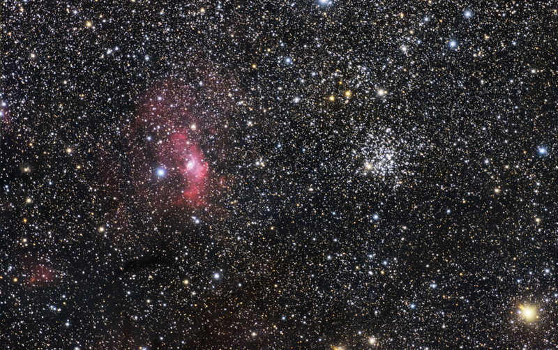 M52 és az NGC7635 buborék köd