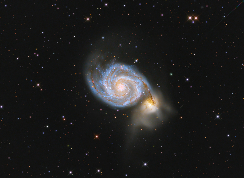Galaktikus tánc - M51 (az elsö RGB fotóm)