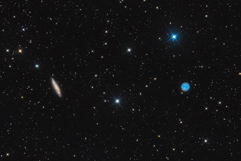 M97(Bagoly-köd) & M108 (Szörfdeszka galaxis)