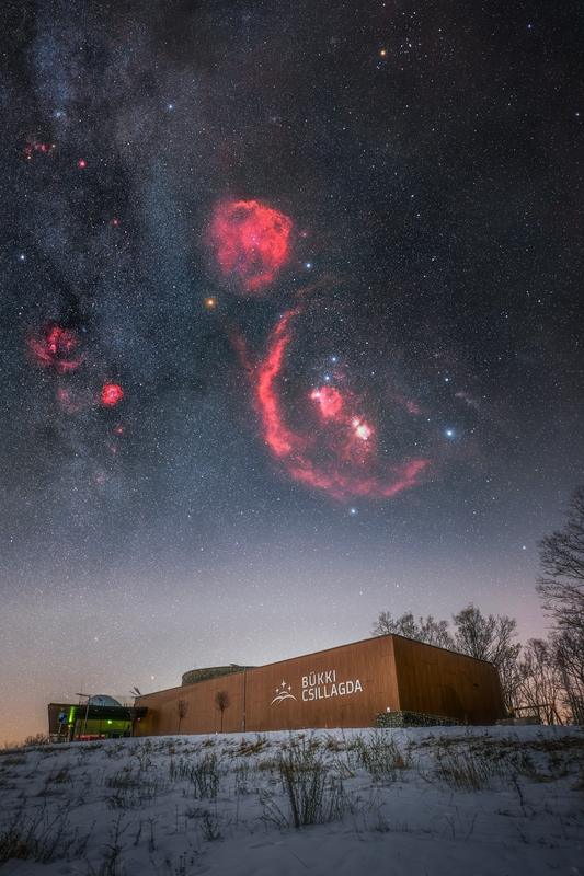 A Tél Vadásza a Bükki Csillagda felett