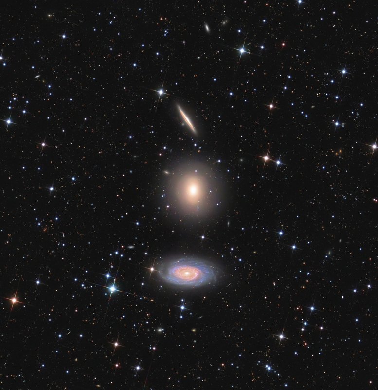 Draco Triplet: NGC 5981, NGC 5982, NGC 5985.