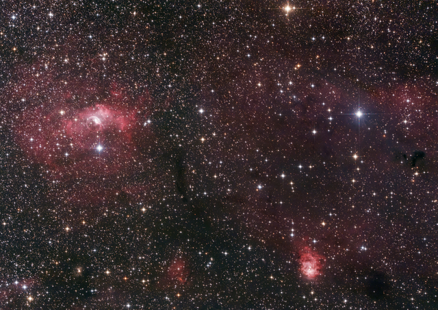 NGC 7635,Buborék-köd a Cassiopeia csillagképben